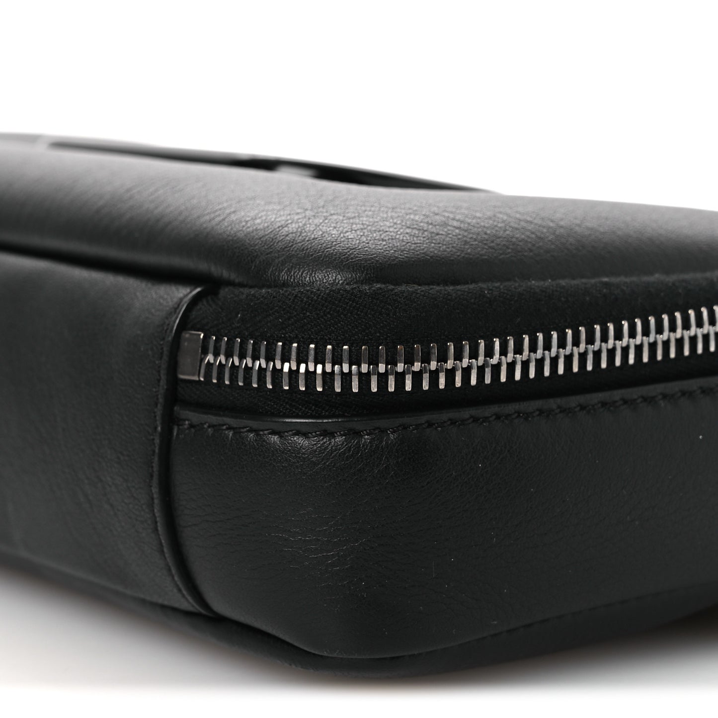 Calfskin Lacquered Vlogo Crossbody Bag Black