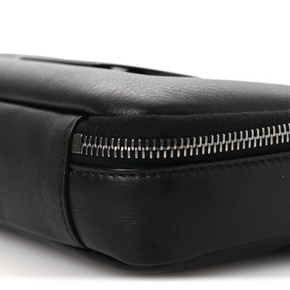 Valentino Garavani Calfskin Lacquered Vlogo Crossbody Bag Black 9 of 9