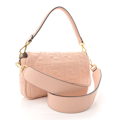 Fendi Nappa FF 1974 Embossed Baguette Rosa Quarzo 3 of 10