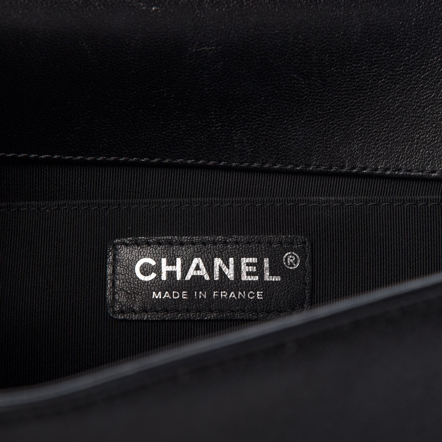 Lambskin Chevron Quilted Medium Boy Flap Black