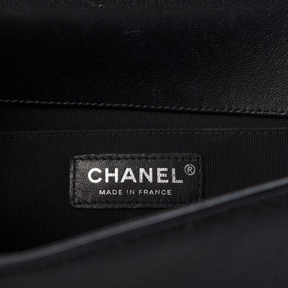 Chanel Lambskin Chevron Quilted Medium Boy Flap Black 6 of 10