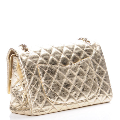 Chanel Metallic Aged Calfskin Quilted 2.55 Reissue 226 Flap Gold 3 of 7