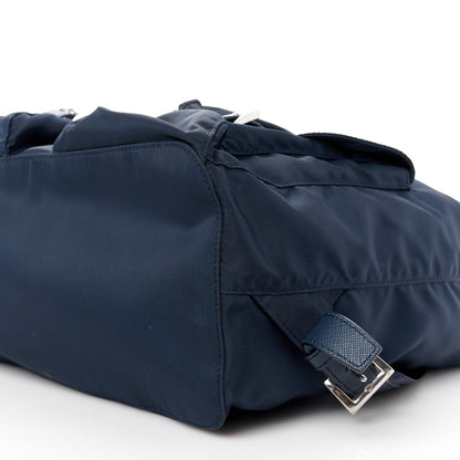 Prada Nylon Vela Saffiano Medium Backpack Bleu 9 of 9