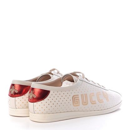 Gucci X SEGA Calfskin GUCCY Stars Womens Falacer Sneakers 42 White 4 of 12