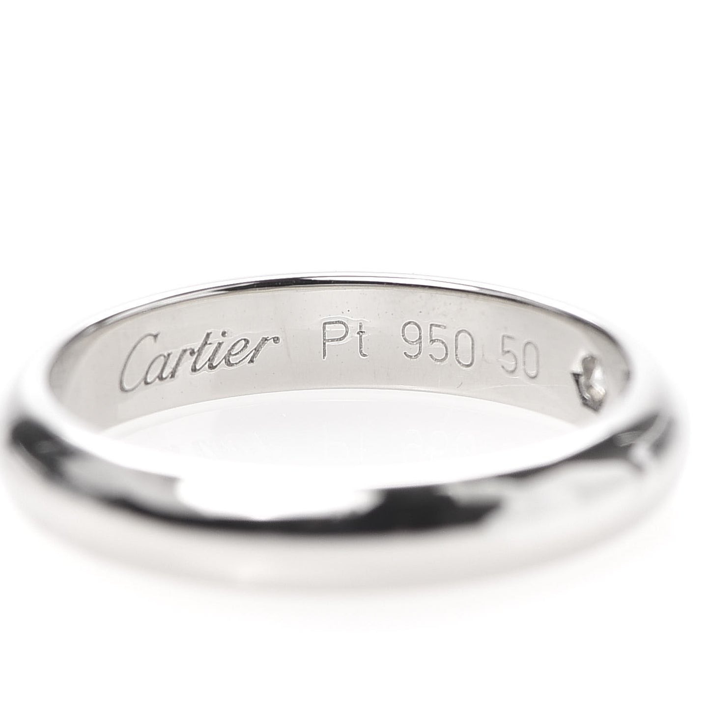Platinum Diamond 3.5mm 1895 Wedding Band Ring 50 5.25