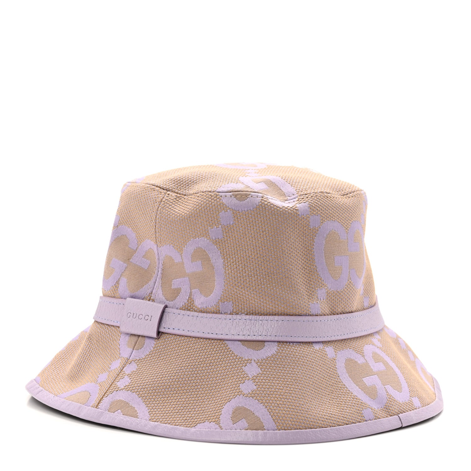 Gucci Monogram Jumbo GG Mosteria Bucket Hat L Beige Lapis 1 of 10