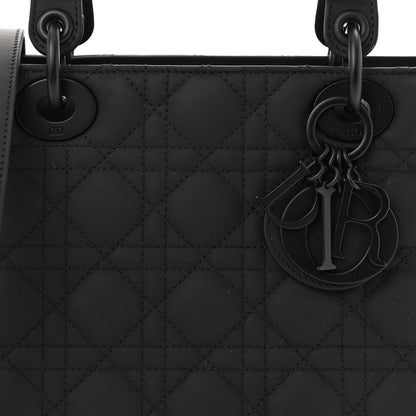 Christian Dior Ultra Matte Calfskin Cannage Medium Lady Dior Black 8 of 11