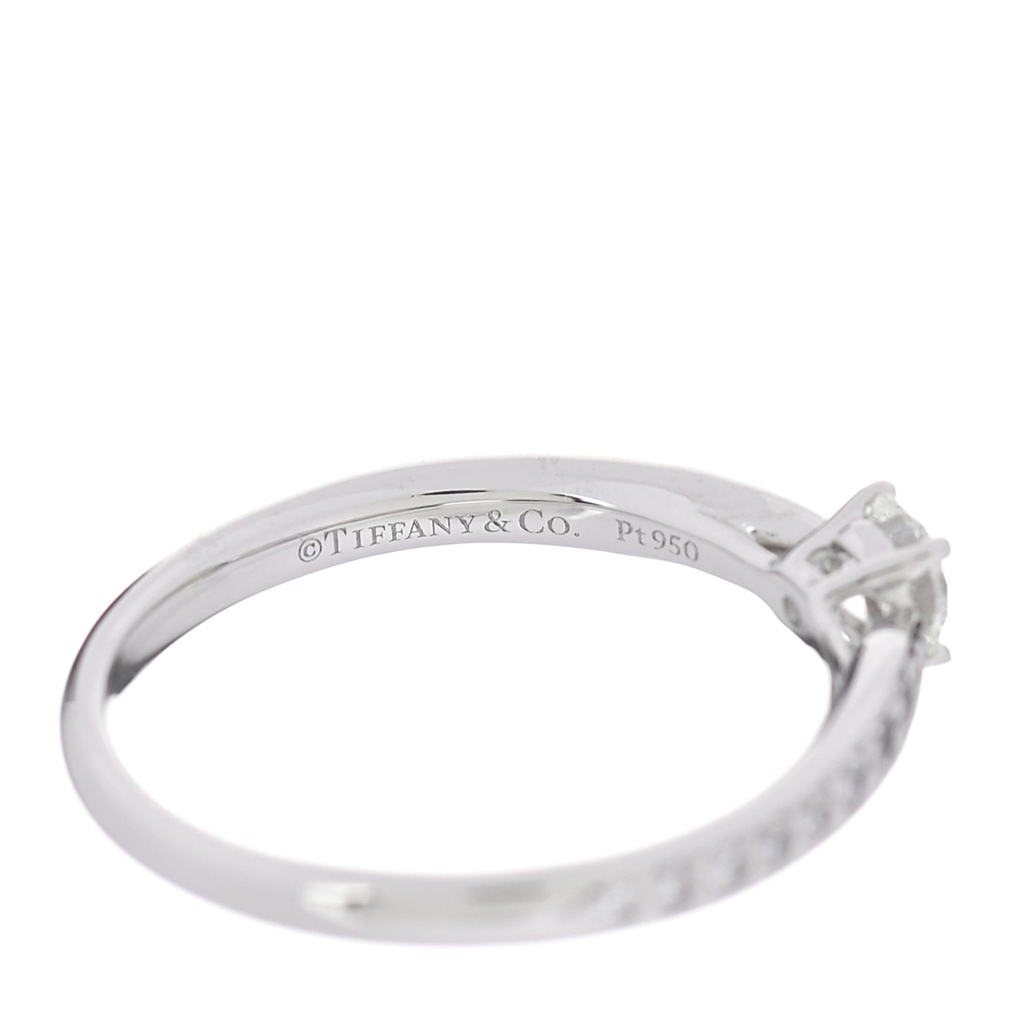 Platinum Diamond .21ct Round Brilliant Harmony Engagement Ring 49 5