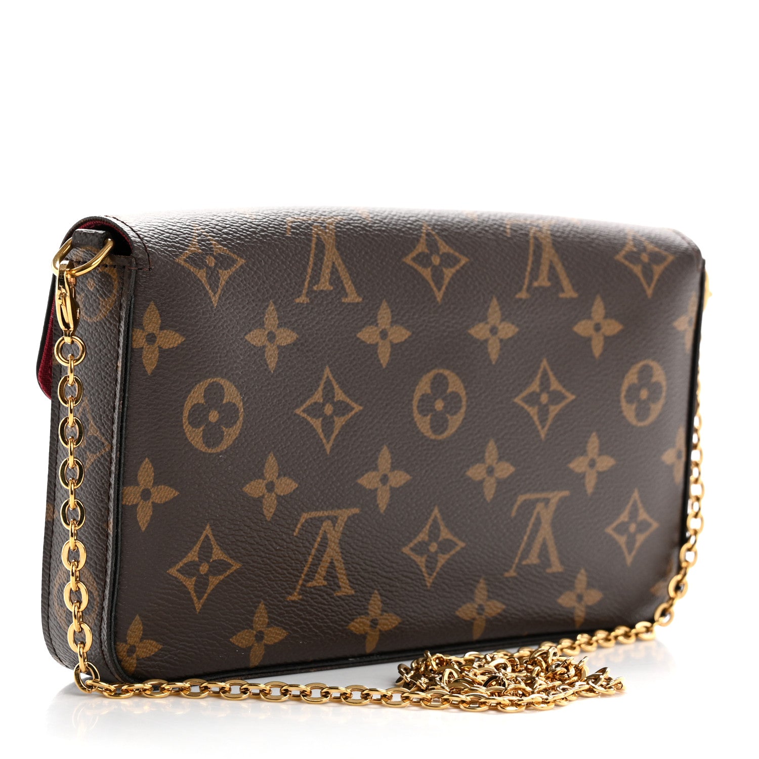 Louis Vuitton Monogram Pochette Felicie Chain Wallet Fuchsia 4 of 10