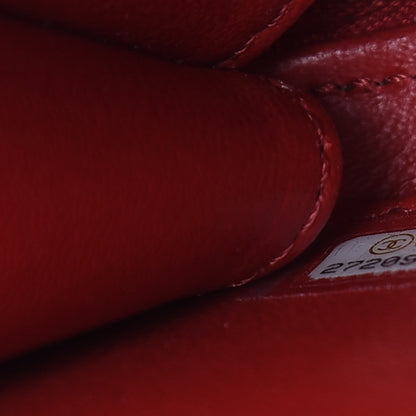 Chanel Caviar Quilted Medium CC Filigree Vanity Case Red 7 of 8