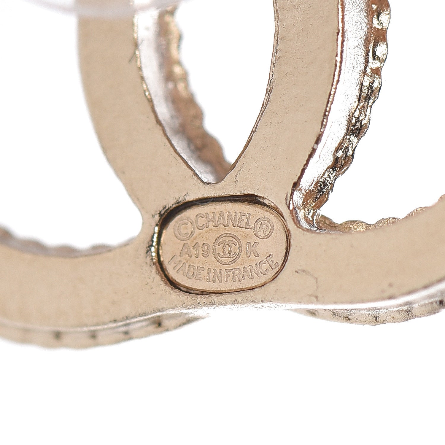 Chanel Crystal CC Earrings Gold 4 of 5