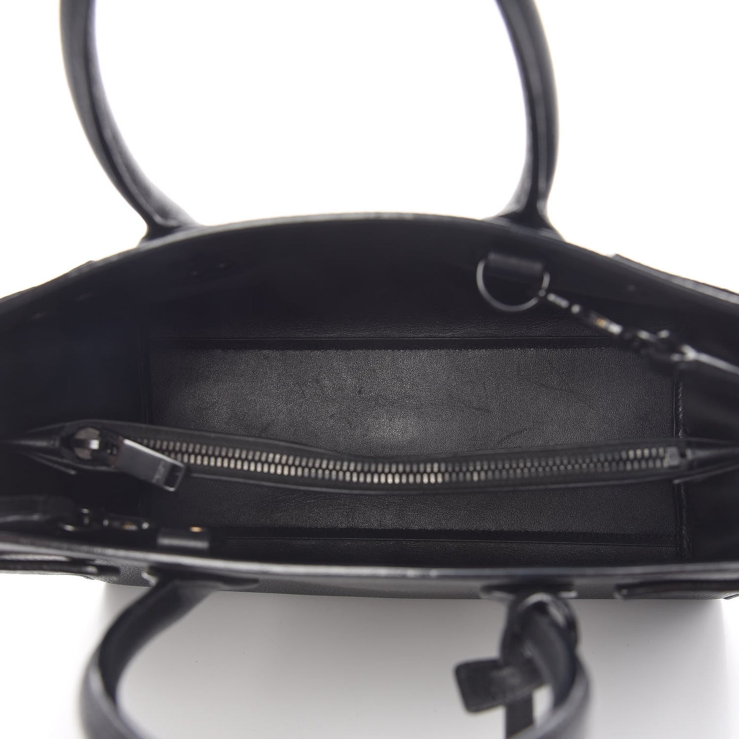 Grained Calfskin Baby Sac De Jour Black