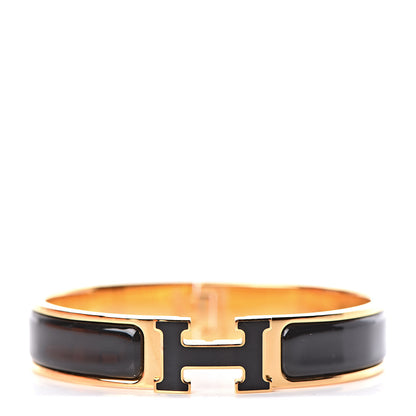 Hermes Enamel Narrow Clic Clac H Bracelet PM Black 1 of 5