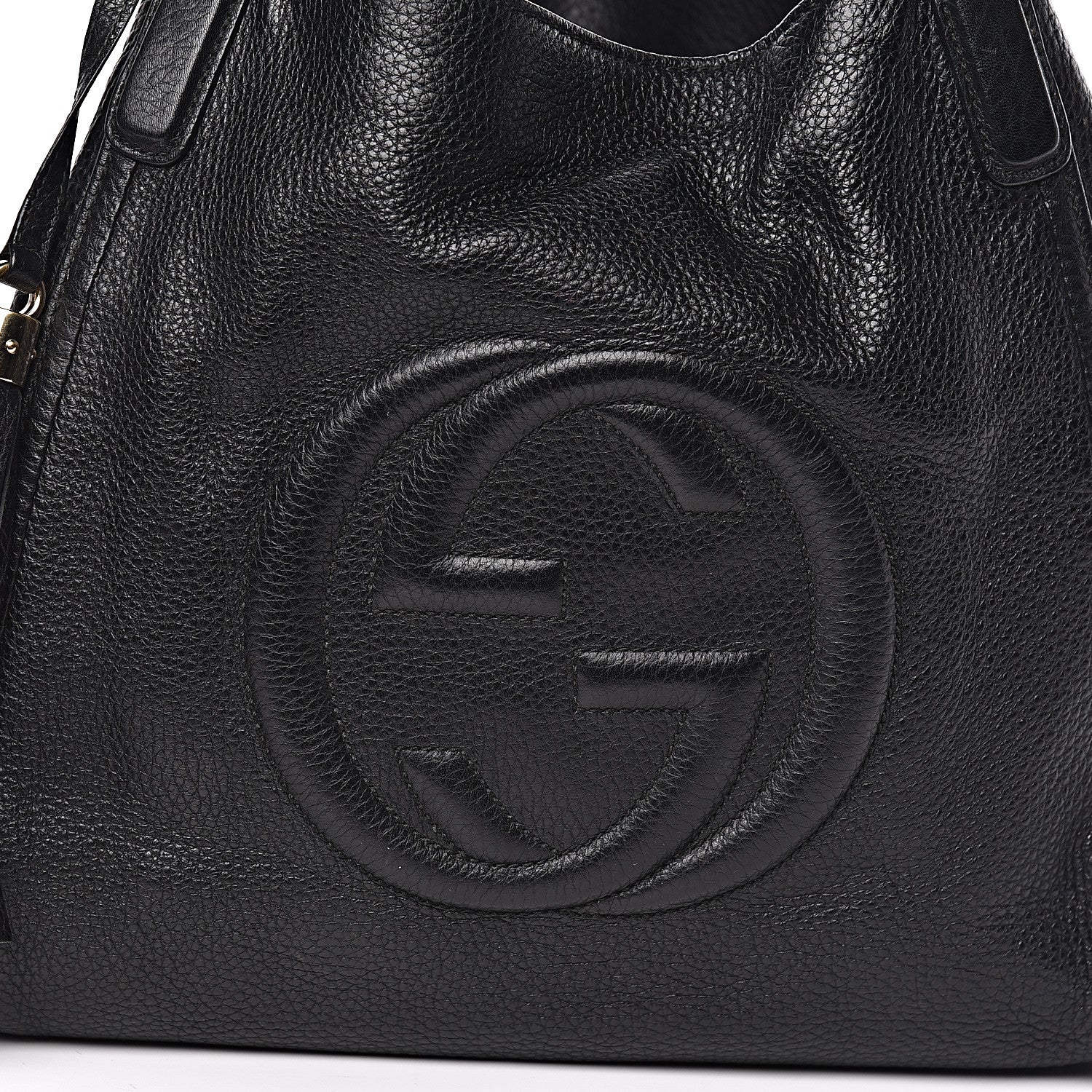 Gucci Pebbled Calfskin Medium Soho Shoulder Bag Black 12 of 12
