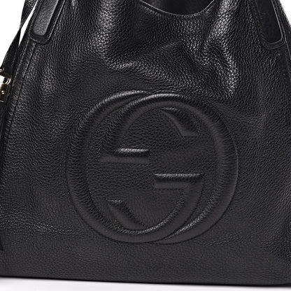 Gucci Pebbled Calfskin Medium Soho Shoulder Bag Black 12 of 12