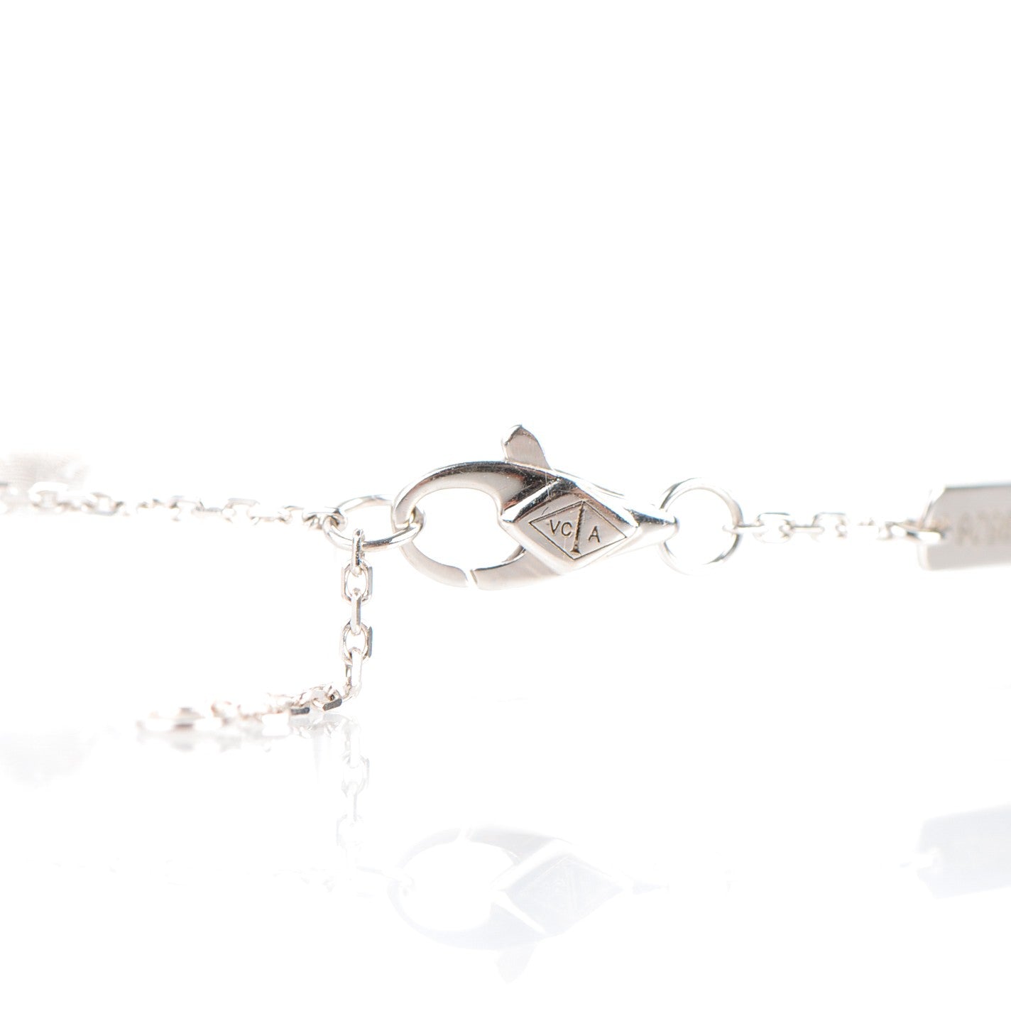 Van Cleef & Arpels 18K White Gold Diamond Sweet Alhambra Bracelet 4 of 7