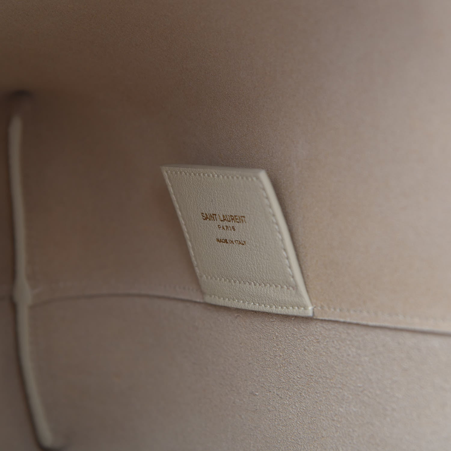 Saint Laurent Calfskin Large Shopping Tote Crema Soft 9 of 10