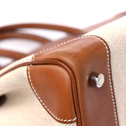 Hermes Toile Barenia Birkin 35 Fauve 10 of 13