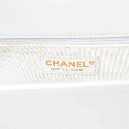 Chanel Sheepskin Braided New Medium Boy Reverso Flap White 6 of 13