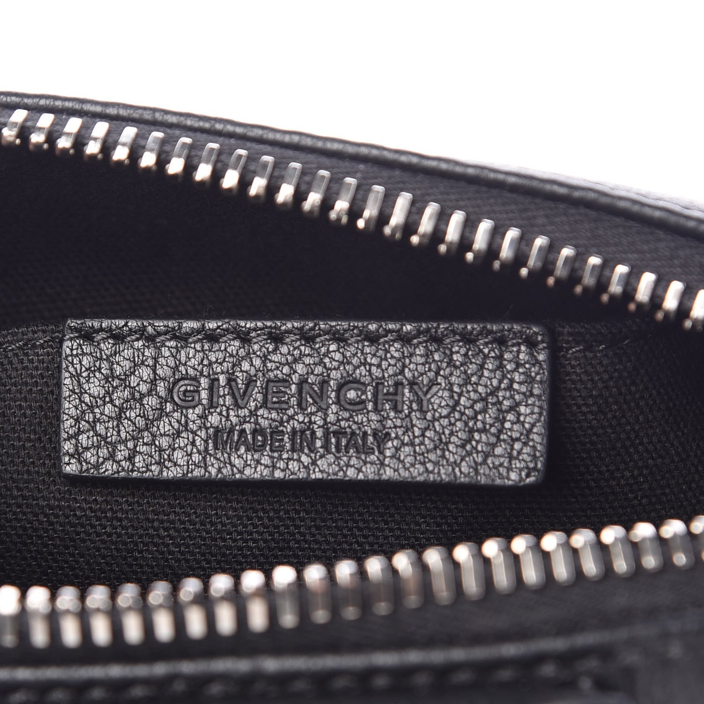 Sugar Goatskin Small Antigona Beauty Wristlet Black