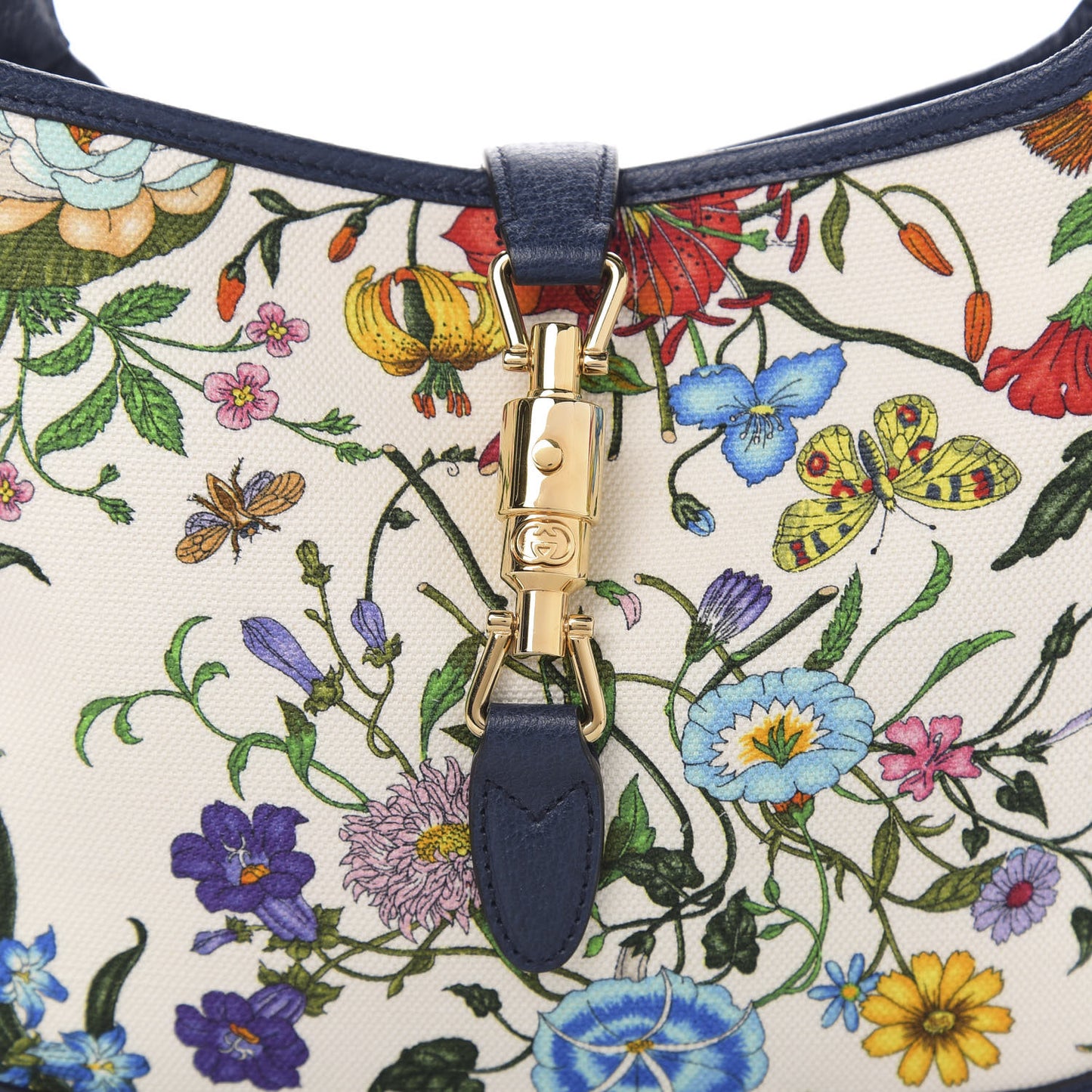 Canvas Flora Jackie O Hobo Blue Agata