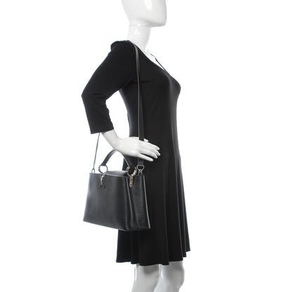Louis Vuitton Taurillon Capucines PM Black 2 of 9