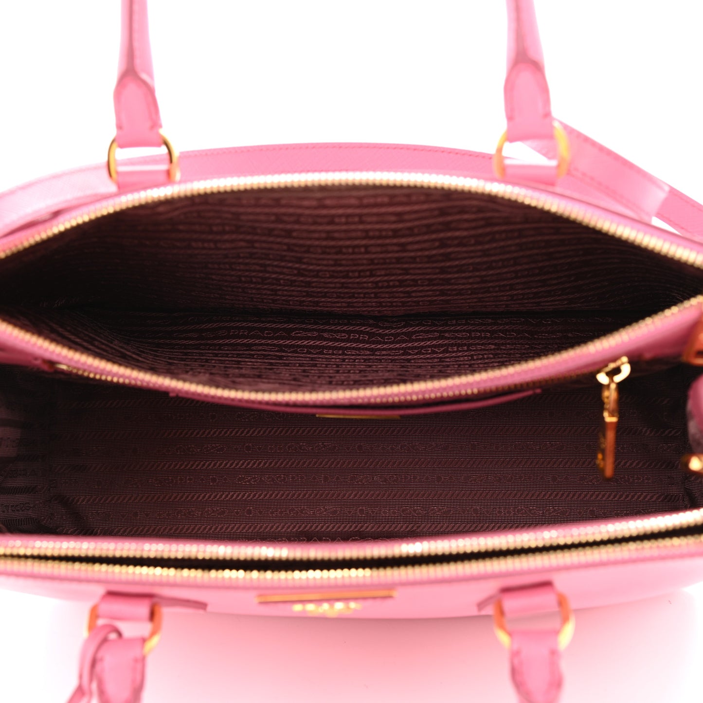 Saffiano Medium Galleria Double Zip Tote Geranio
