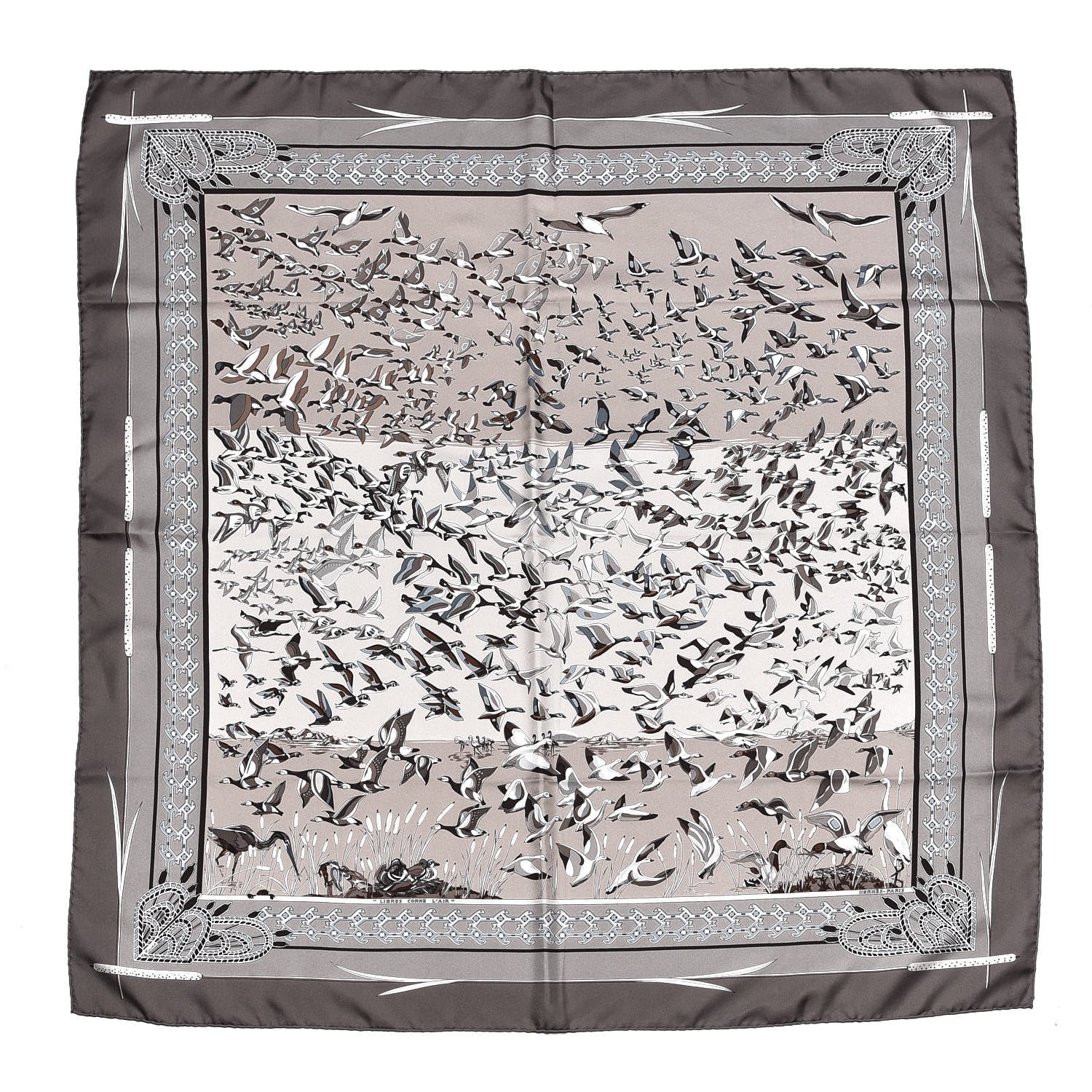 Hermes Silk Libres Comme L'Air Scarf 90 1 of 5