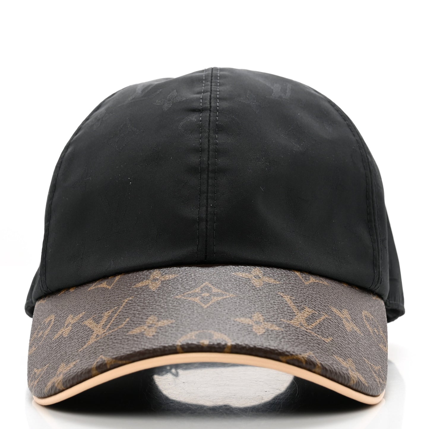 Polyester Silk Monogram LV Get Ready Cap M Black