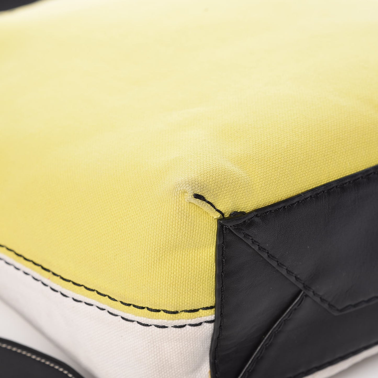 Canvas Small Twisted Cabas Yellow Natural