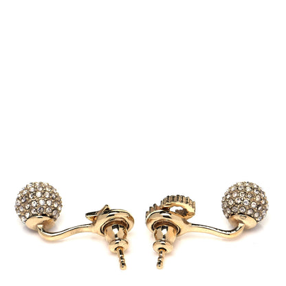 Christian Dior Crystal La Petite Tribale Earrings Gold 3 of 4