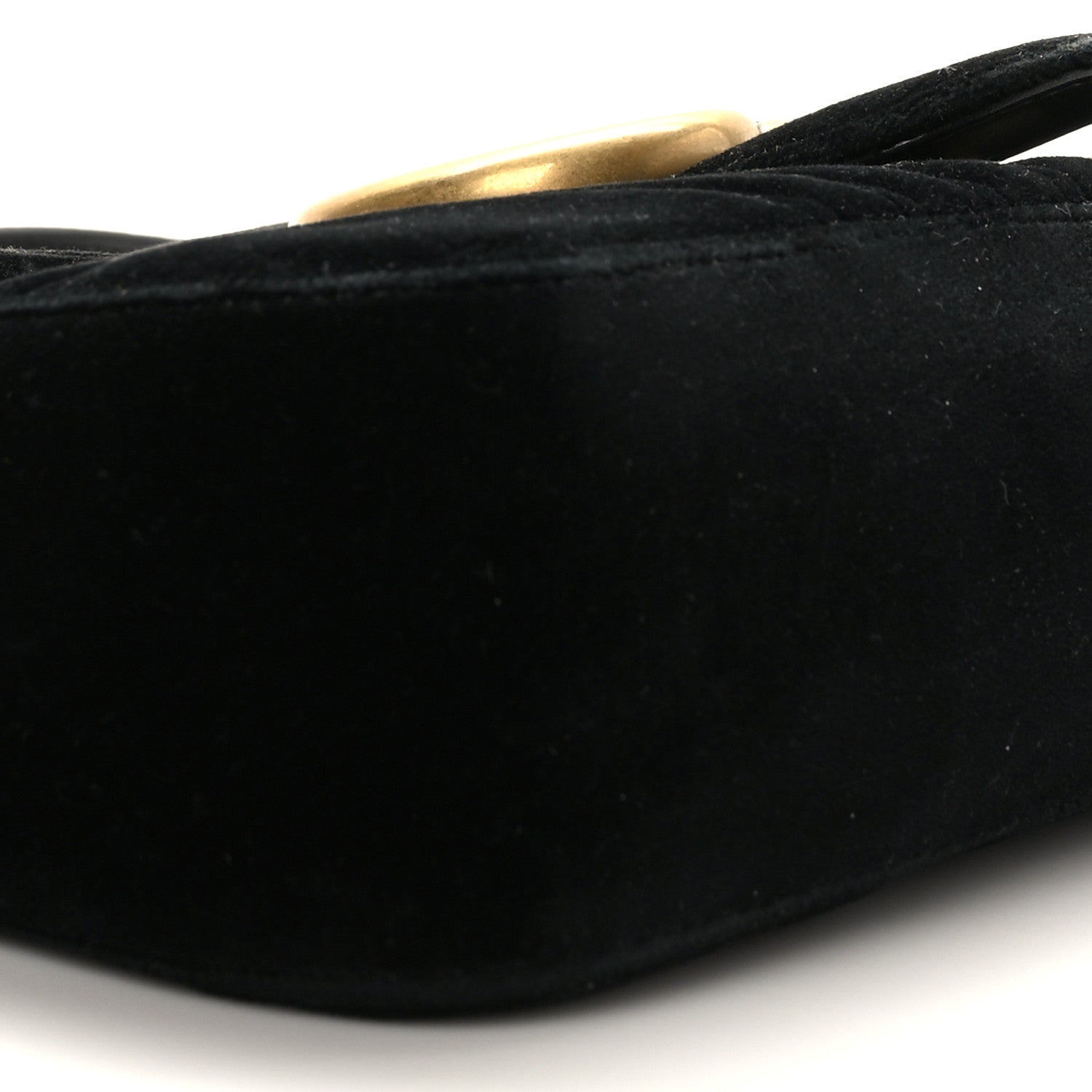 Gucci Velvet Matelasse Medium GG Marmont Shoulder Bag Black 8 of 9