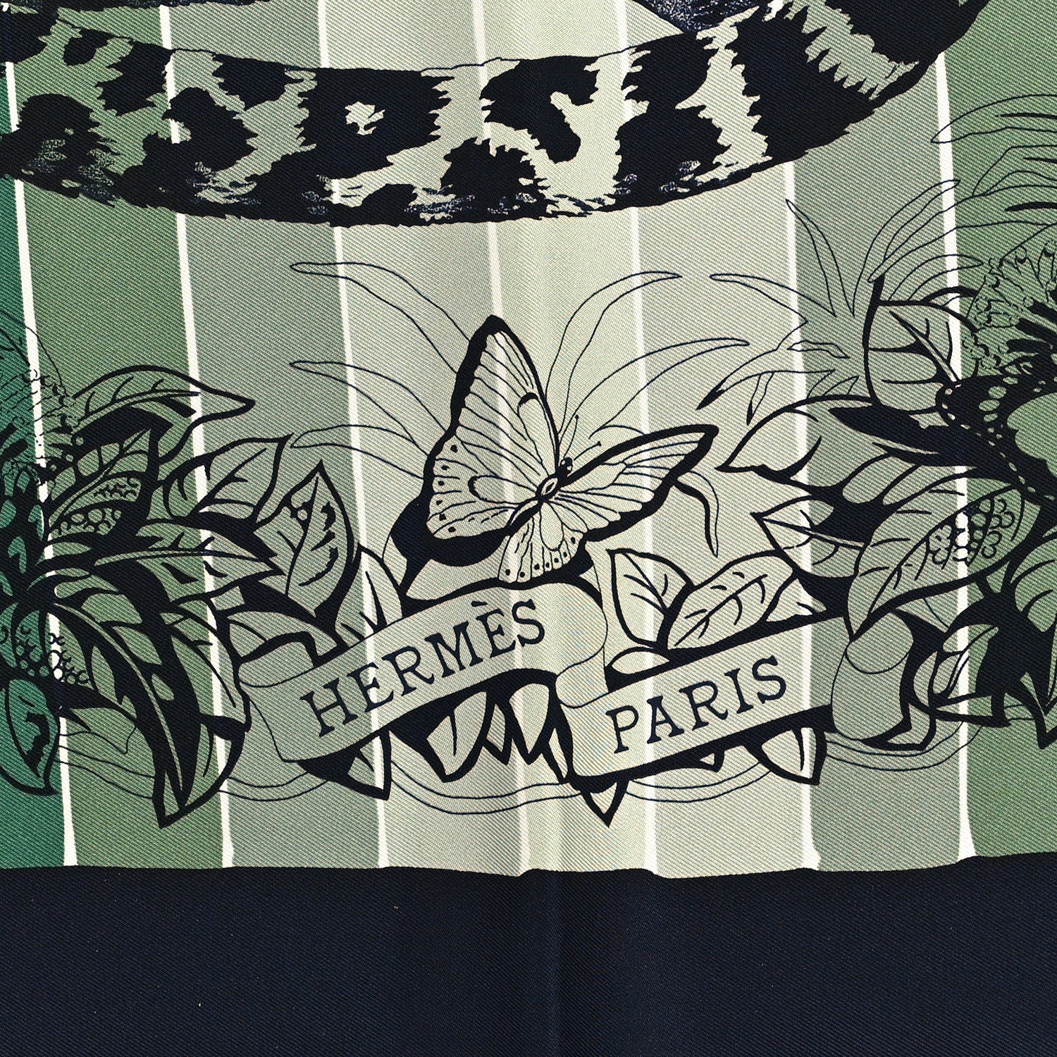 Hermes Silk Carre Jungle Love Rainbow Scarf 90 Marine Vert Petrole 2 of 5