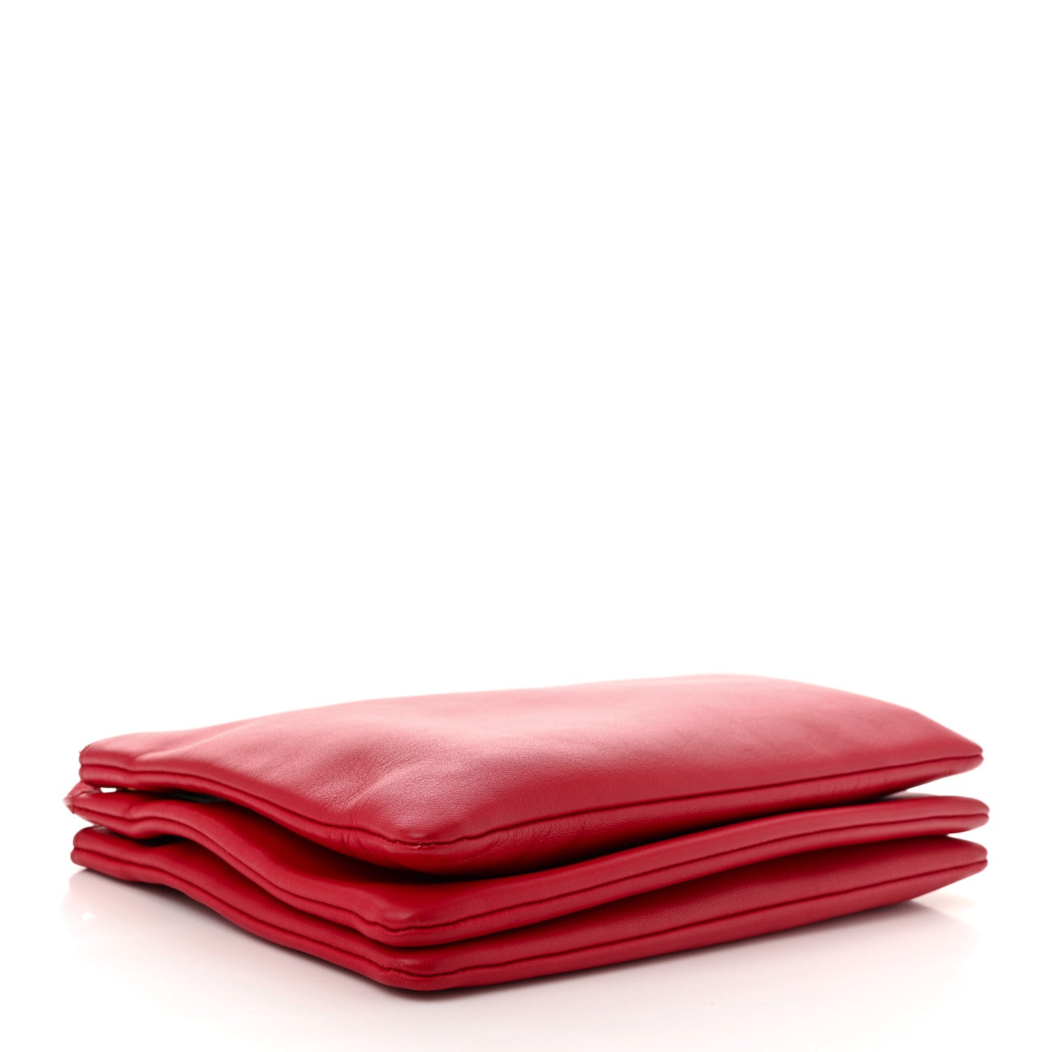 Celine Lambskin Large Trio Crossbody Bag Red 4 of 11