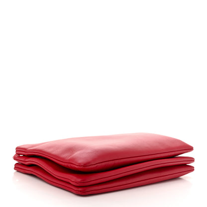 Celine Lambskin Large Trio Crossbody Bag Red 4 of 11