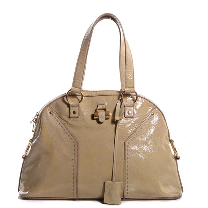 Saint Laurent Patent Large Muse Beige 1 of 8
