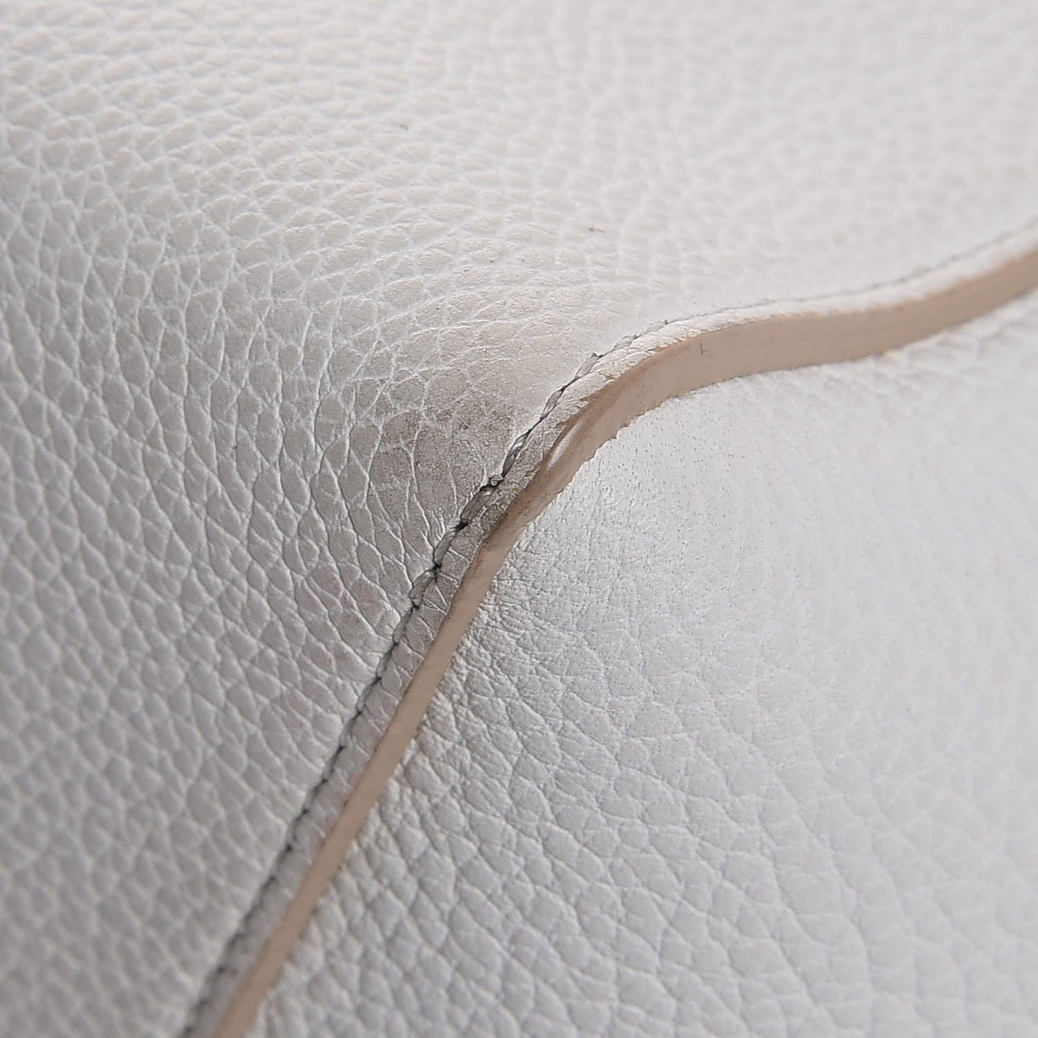 Celine Soft Grained Calfskin Small Sangle Bucket Bag White 8 of 11