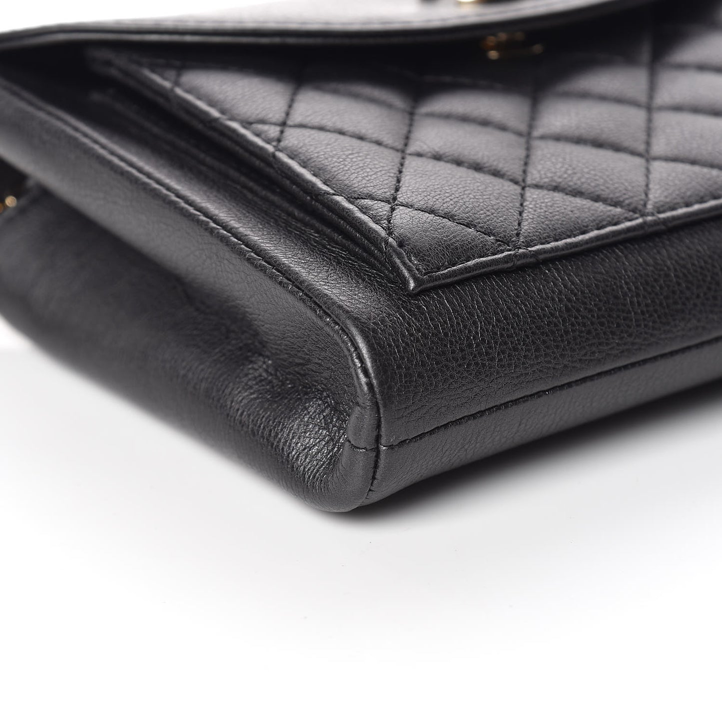 Calfskin Quilted Smart Pocket Crossbody Bag Black
