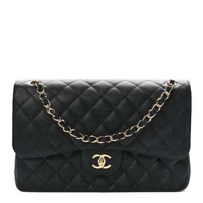 Chanel Caviar Quilted Jumbo Double Flap Black 1 of 12