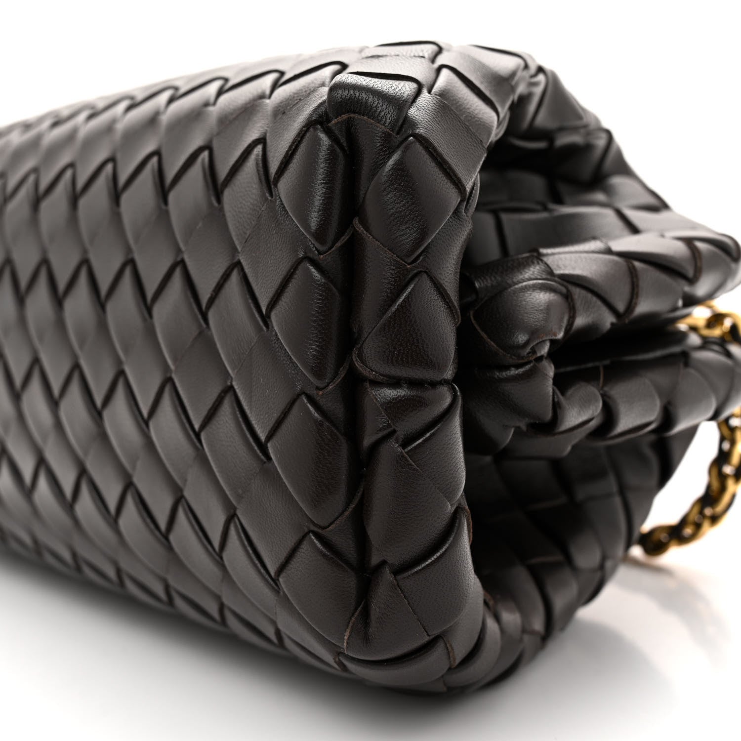 Bottega Veneta Nappa Intrecciato Teen The Lauren 1980 Clutch With Chain Fondant 9 of 10