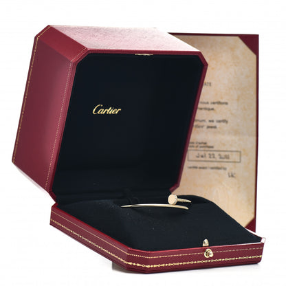 Cartier 18K Yellow Gold Diamond Small Juste Un Clou Bracelet 17 5 of 5