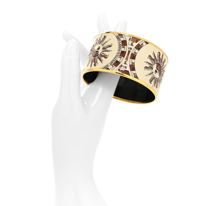 Hermes Enamel Printed Sun Extra Wide Bracelet 2 of 5