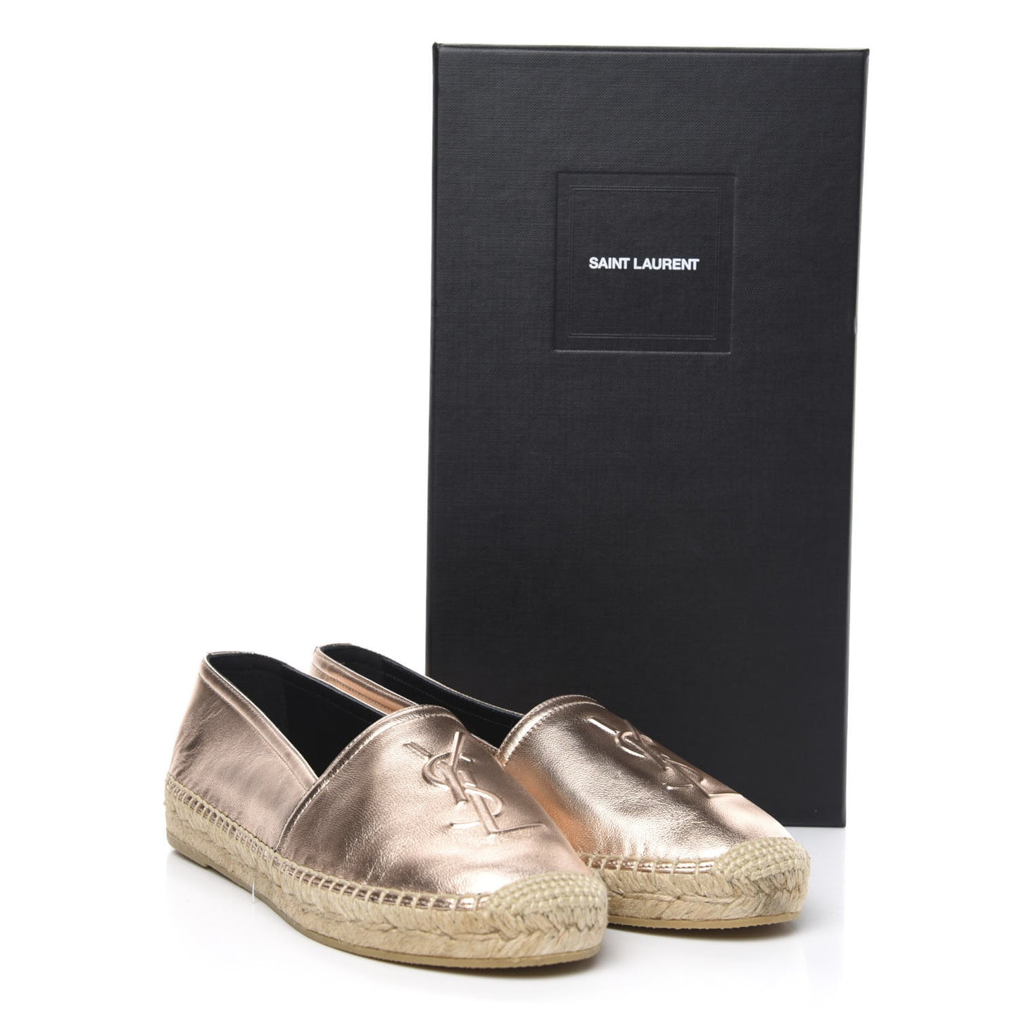 Metallic Lambskin Monogram Espadrilles 36.5 Blush