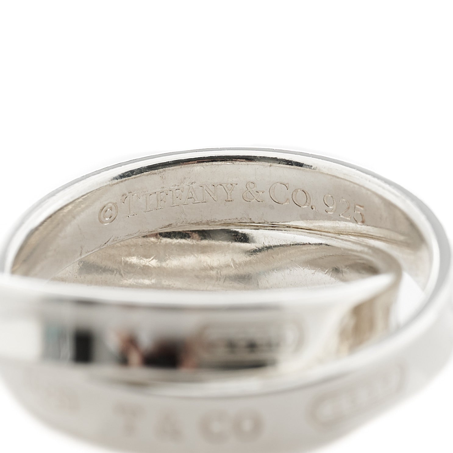 Tiffany Sterling Silver 1837 Interlocking Circles Ring 51 5.75 4 of 4