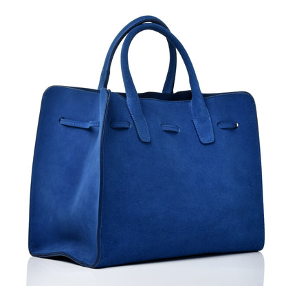 Mansur Gavriel Suede Sun Bag Sea Blue 3 of 15