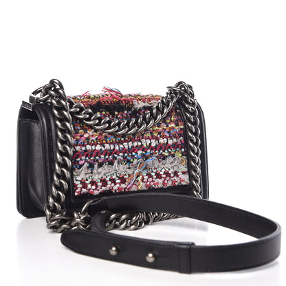 Chanel Tweed Lambskin Small Boy Flap Black 3 of 9