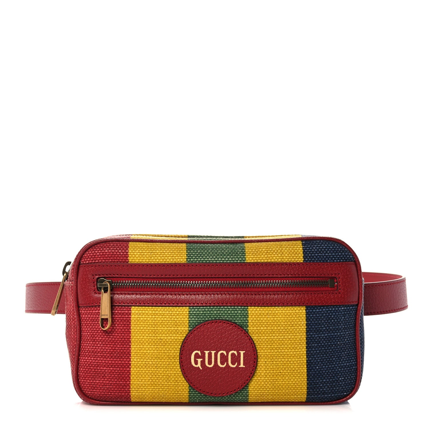 Gucci Canvas Marley Stripe Script Logo Gucci 100 Belt Bag Multicolor 1 of 12