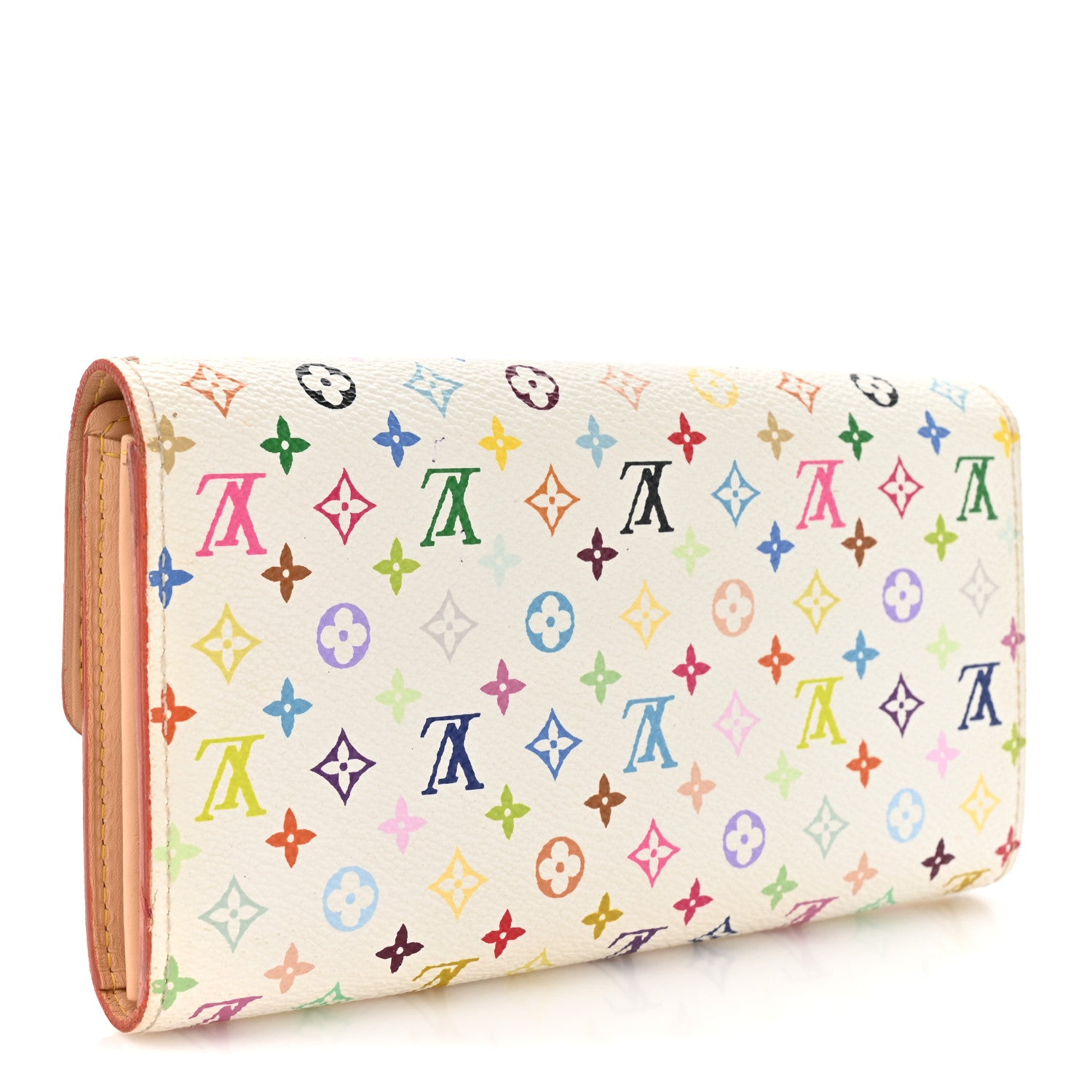 Louis Vuitton Monogram Multicolor Sarah Wallet White 3 of 12