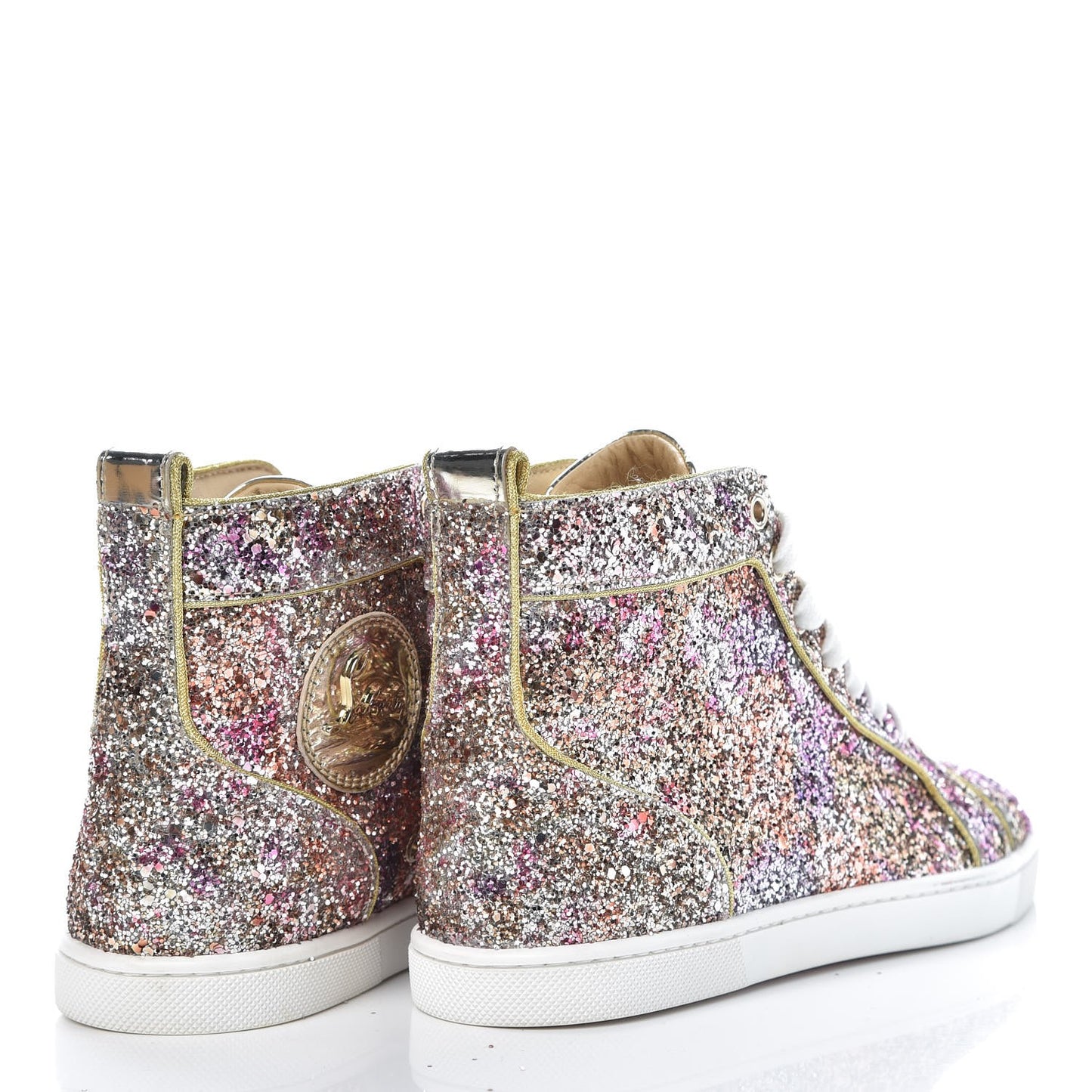 Bip Bip Glitter Womens Disco Ball Flat Sneakers 35.5 Rosette