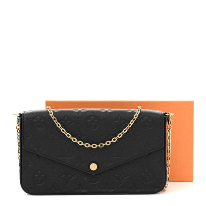 Louis Vuitton Empreinte Pochette Felicie Chain Wallet Black 13 of 13